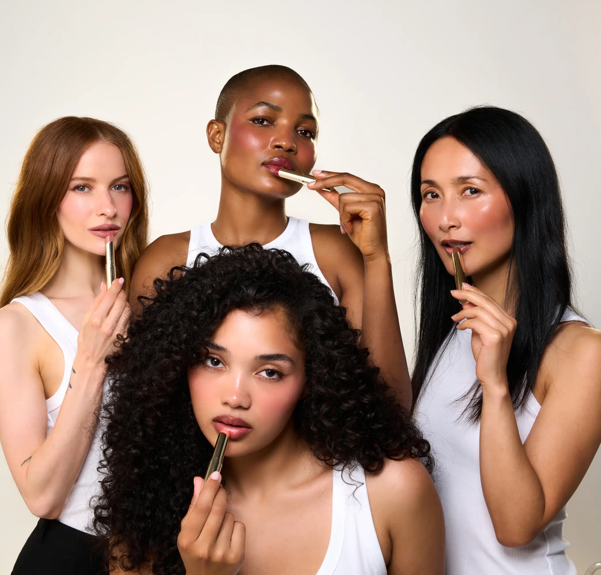 Models wearing Hue Glazing Balm SPF50