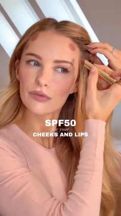 SPF50 for your cheeks and lips 🤍 byfrow Hue Glazing Balm SPF50 in Toffee and…